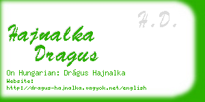hajnalka dragus business card